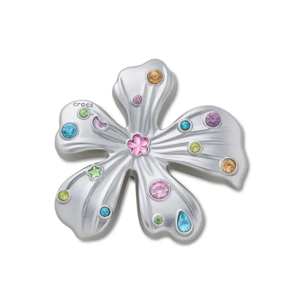 Flor Prateada Com Gemas — imagem 1