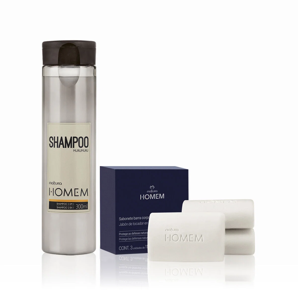 Kit Natura Homem Shampoo 2 em 1 e Sabonete (2 produtos)
