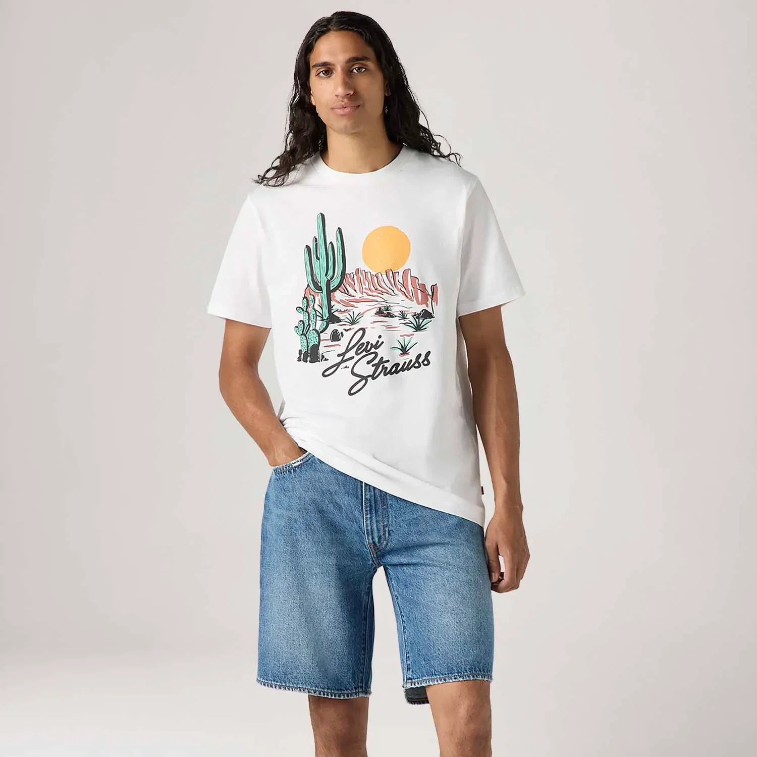 Camiseta Levi's® Graphic Crewneck Branco Manga Curta — imagem 1