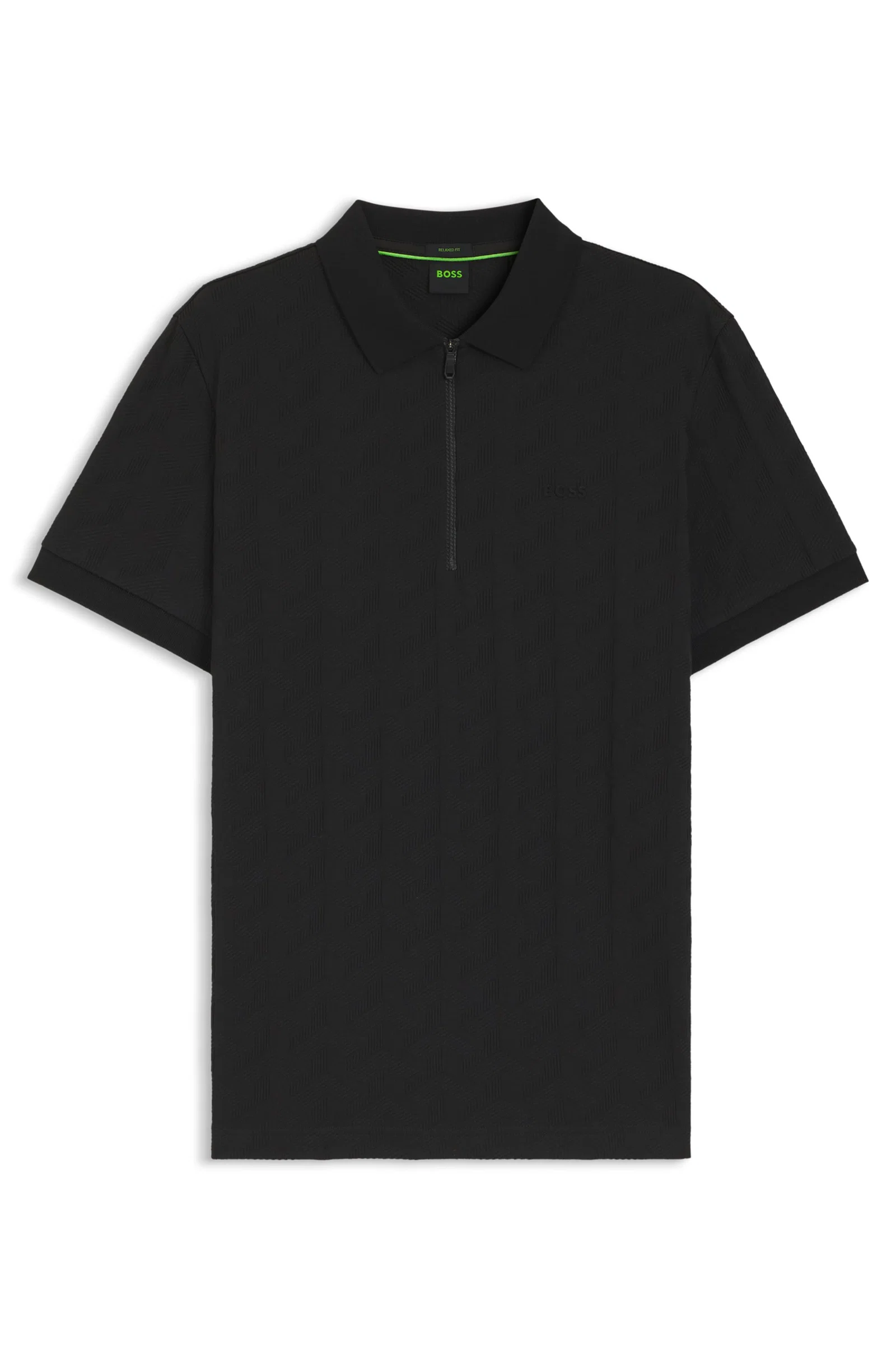 Polo Em Algodão Mercerizado Com Padrão De Jacquard — imagem 1