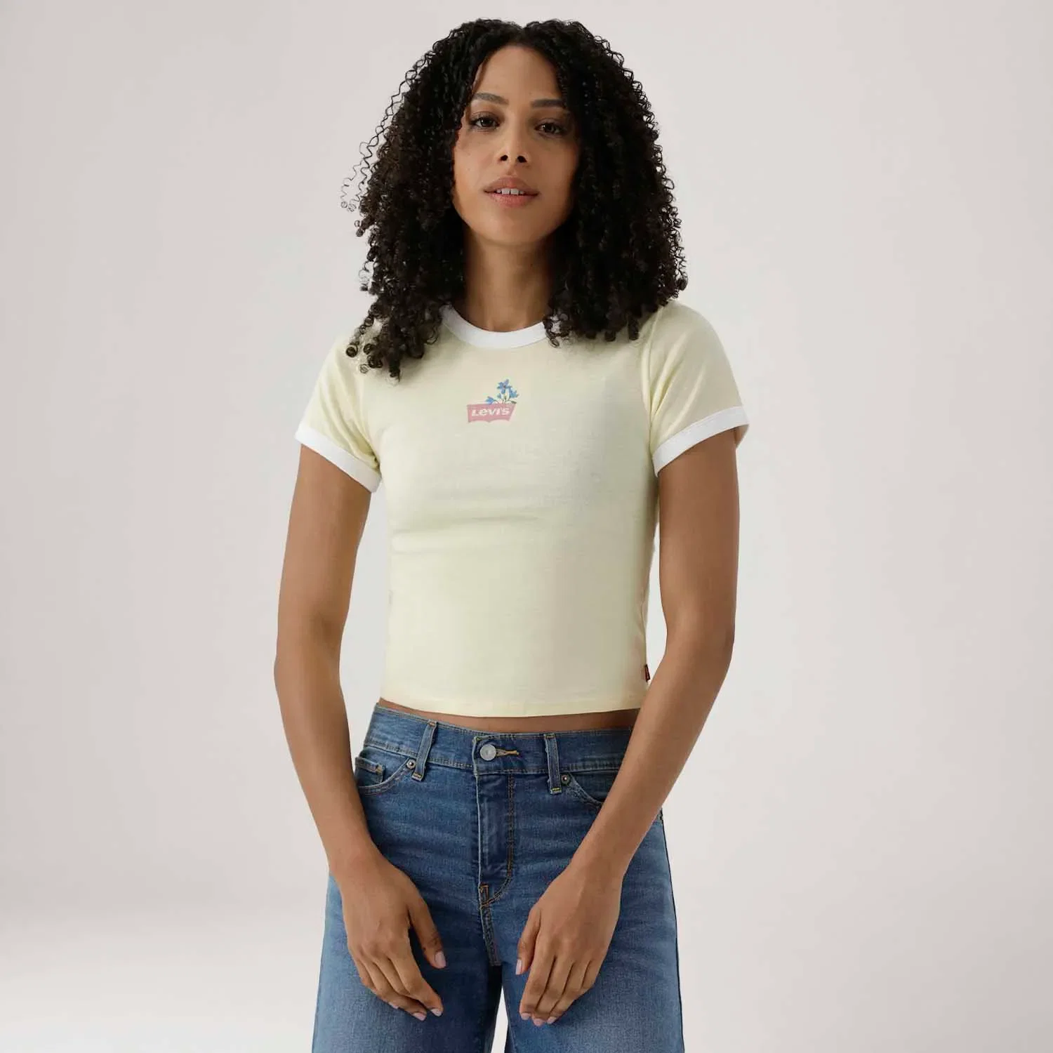 Camiseta Levi's® Graphic Mini Ranger Amarelo Claro Manga Curta — imagem 1