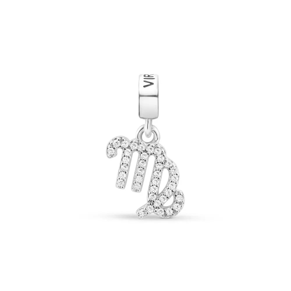 Pingente Life Signo Virgem em Prata 925 com Pedras Incolores — imagem 1