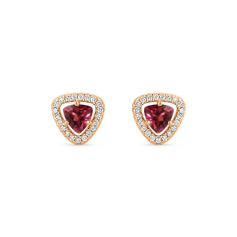 Brinco Splendore em Ouro Vivara 18k com Rodolita e Diamantes — imagem 1