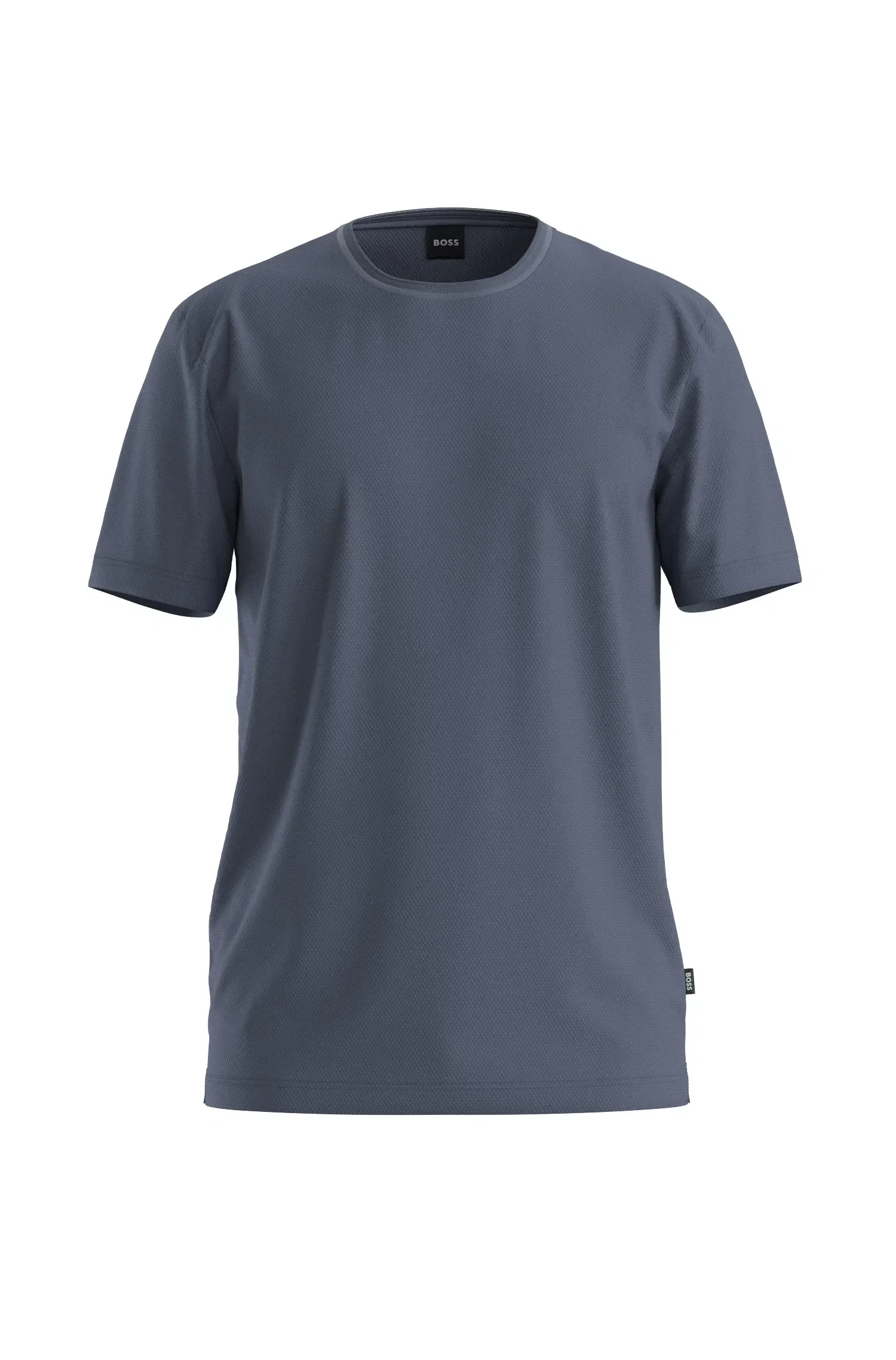 Camiseta De Mistura De Algodão Com Estrutura De Jacquard — imagem 1