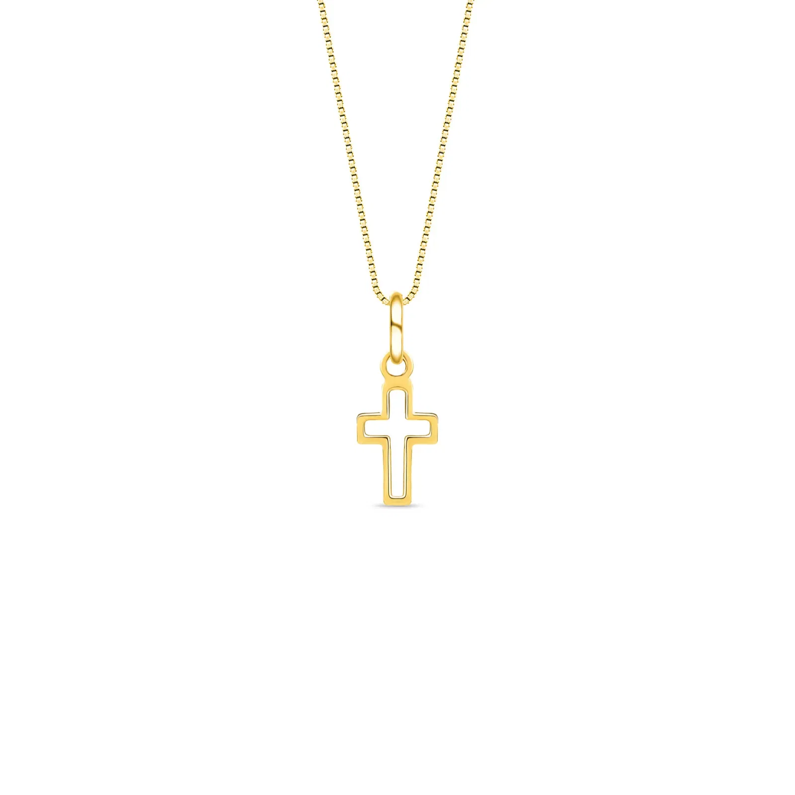 Pingente Medalha Crucifixo em Ouro Amarelo 18k — imagem 1