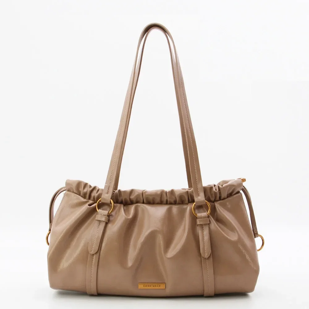 Bolsa Bege Ombro Franzida — imagem 1