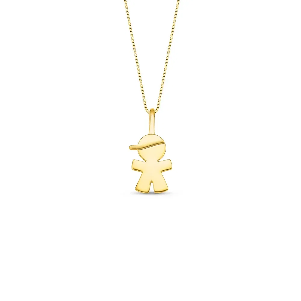 Pingente Menino em Ouro Amarelo 18k, 11mm — imagem 1