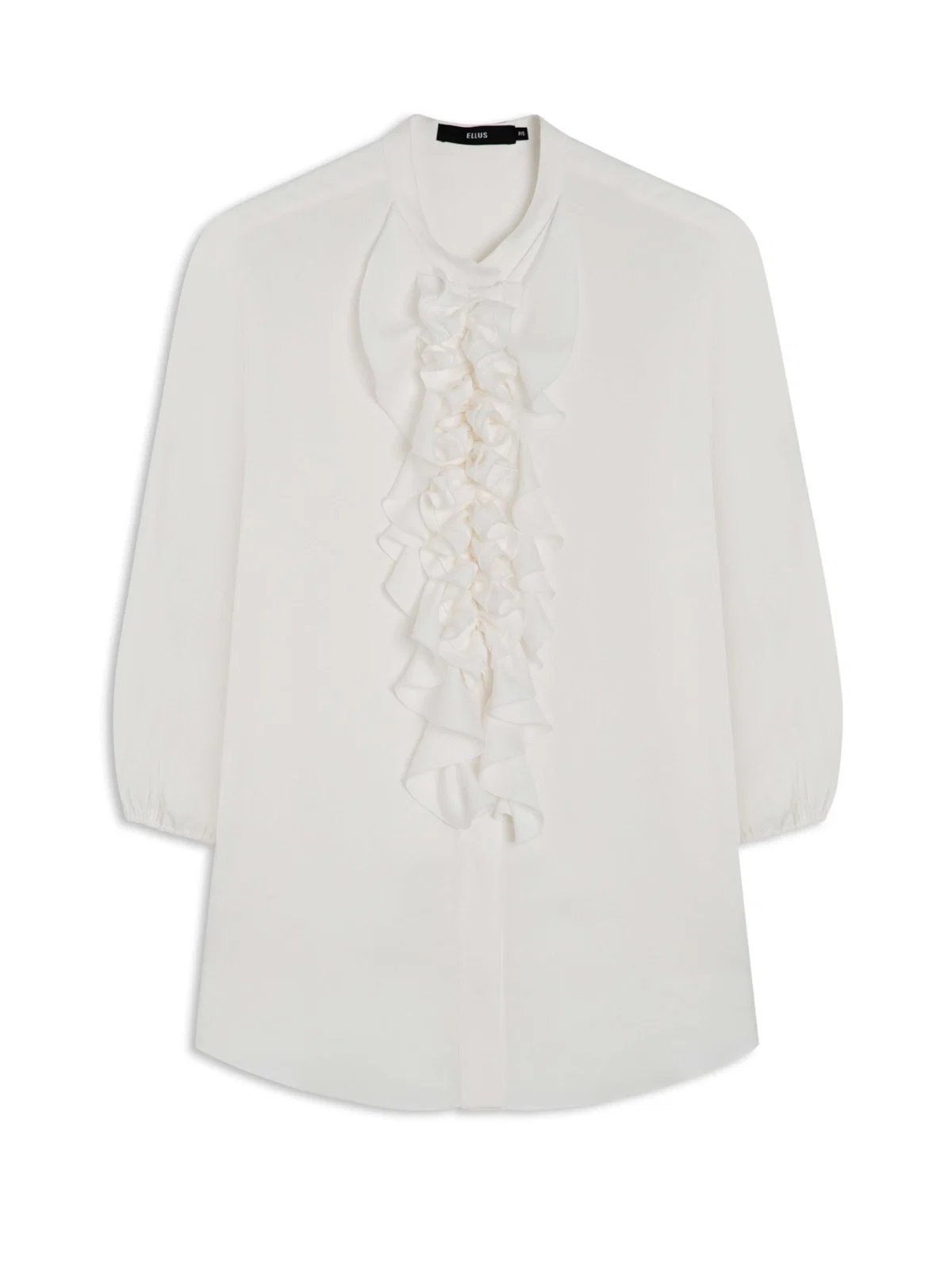 Camisa Crepe Visco Ruffle Shirt Off White — imagem 1