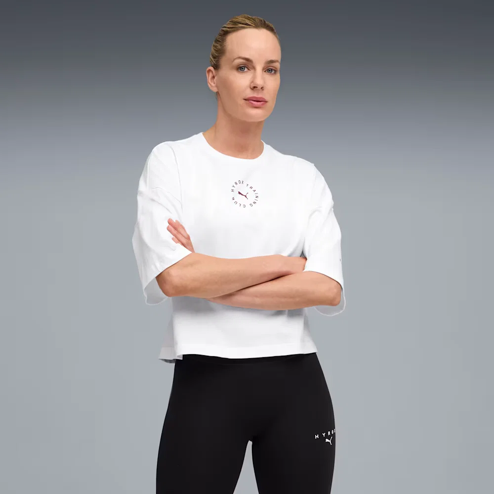 Camiseta Puma x HYROX Cropped Lifestyle Feminina