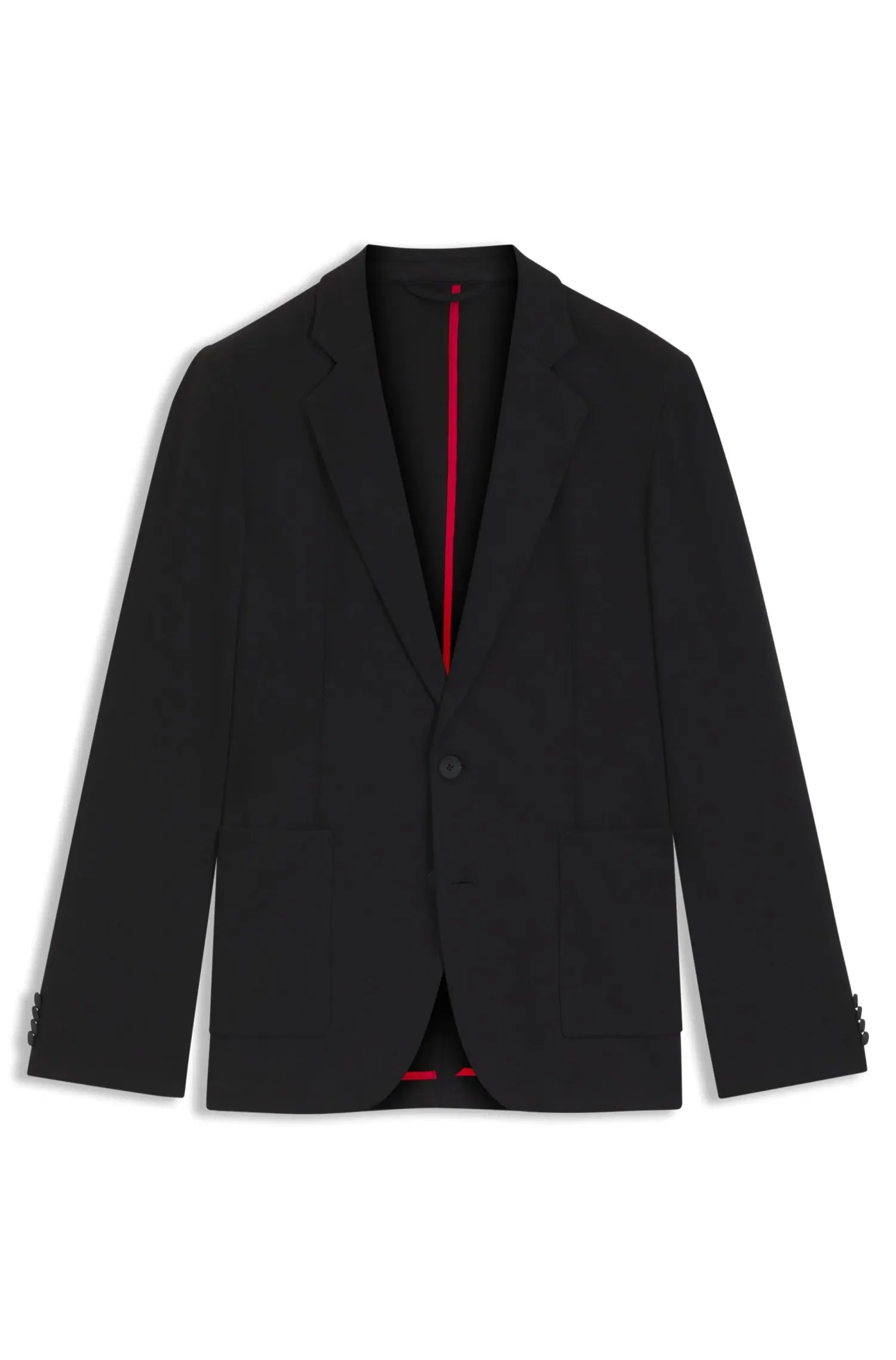 Blazer Slim Fit Em Mistura De Algodão