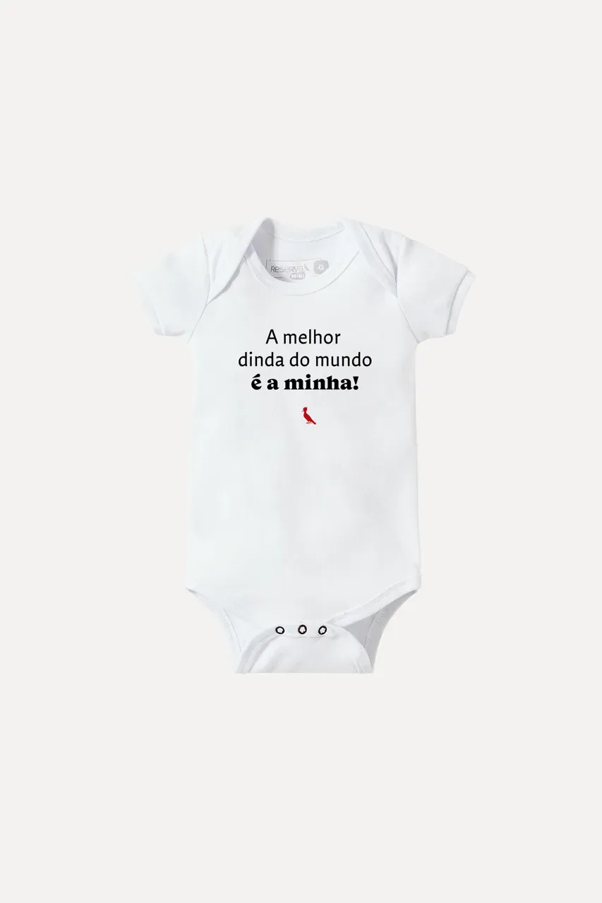 Macaquinho Body Bb Estampa Melhor Dinda