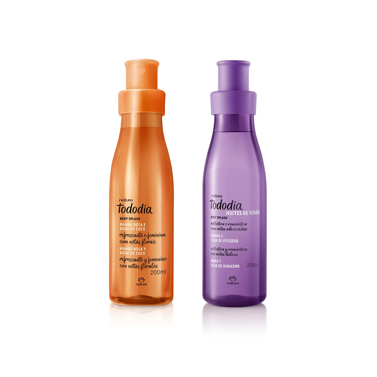 Kit Body Splash Tododia Amora e Flor de Pêssego + Manga Rosa e Água de Coco 2 produtos de 200 ml