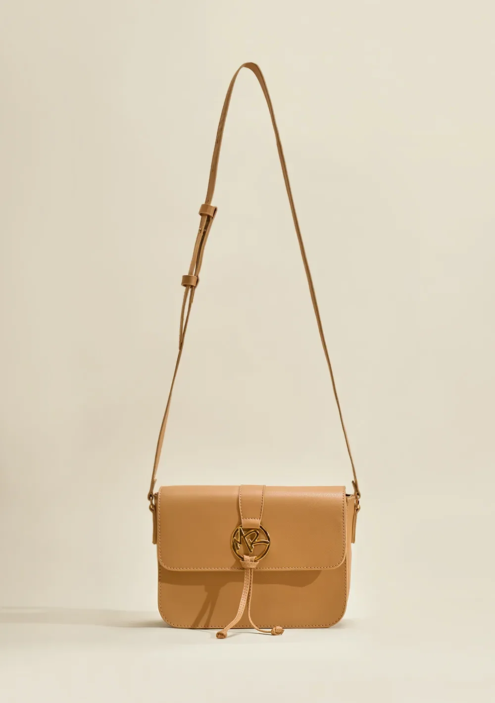 Bolsa Satchel Com Metal Bege Claro — imagem 1