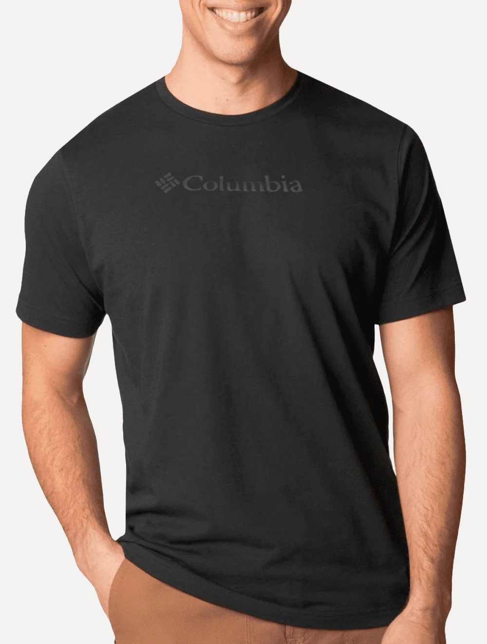 Camiseta Columbia Masculina Regular Logo Branded Shadow Preta