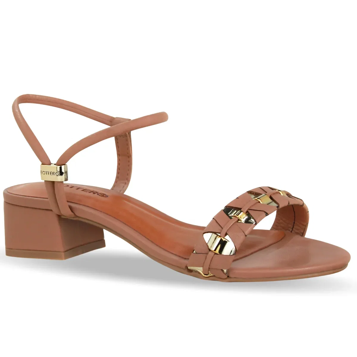 Sandália Couro Burnish Mocha Mousse