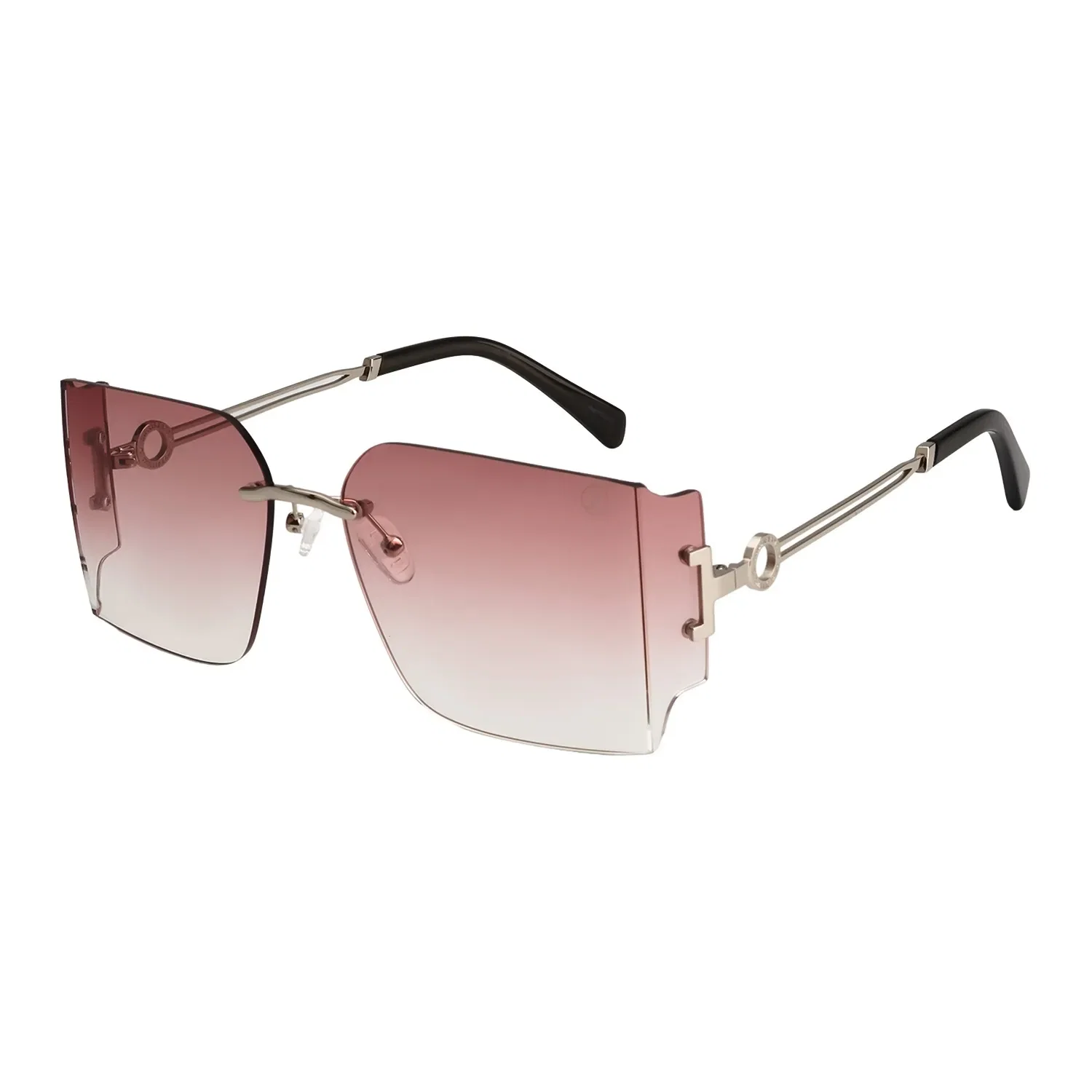 Óculos de Sol Feminino Bended Lenses Quadrado Rosa — imagem 1