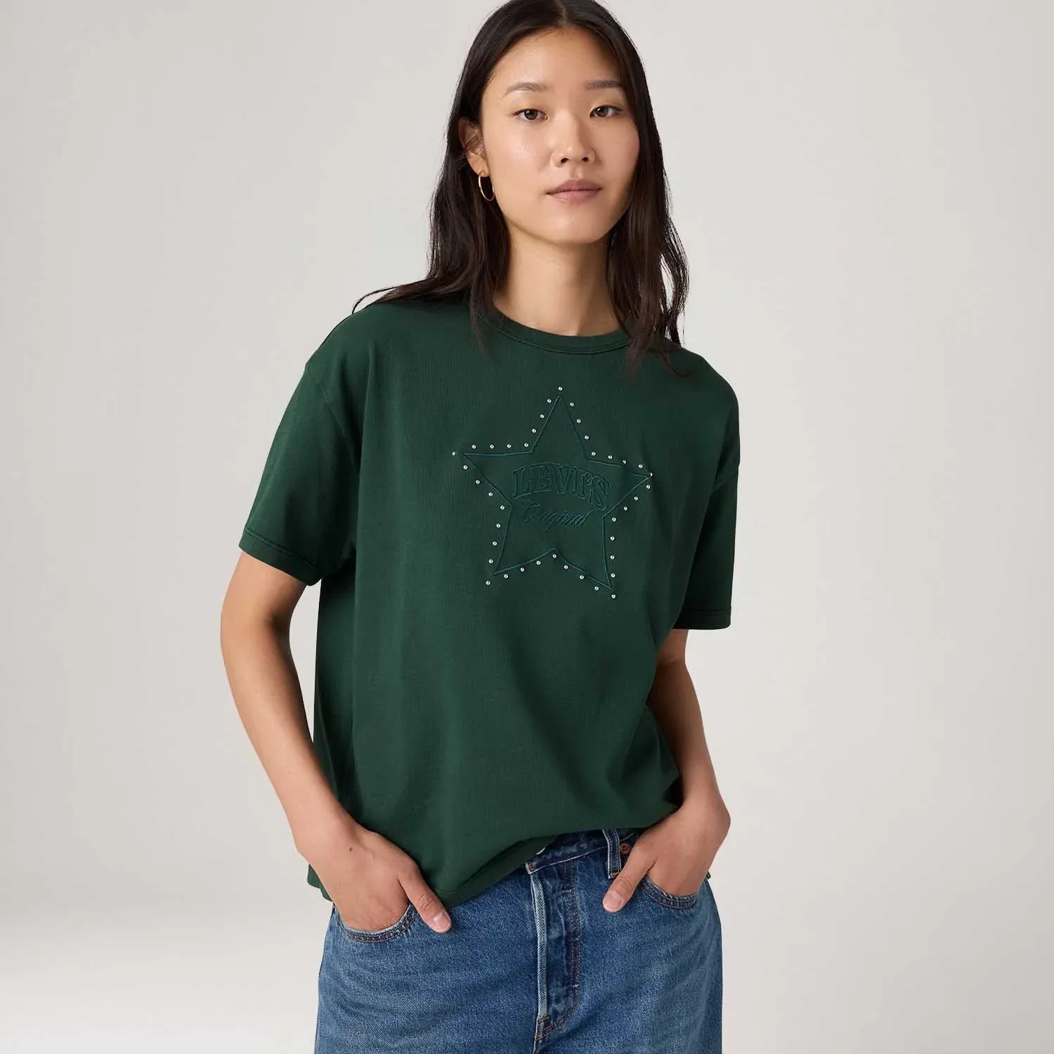 Camiseta Levi's® Graphic Vintage Tee Verde Escuro Manga Curta — imagem 1