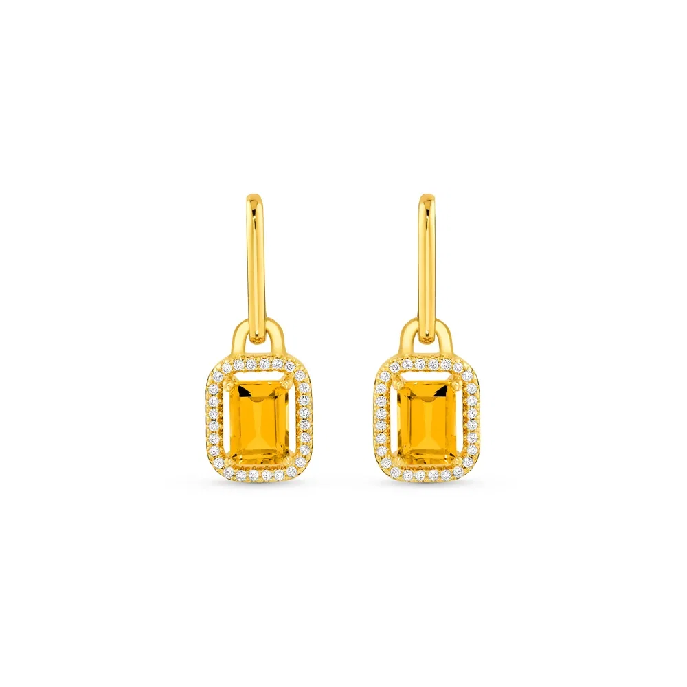 Brinco Chains em Ouro Amarelo 18k com Citrino e Diamantes — imagem 1