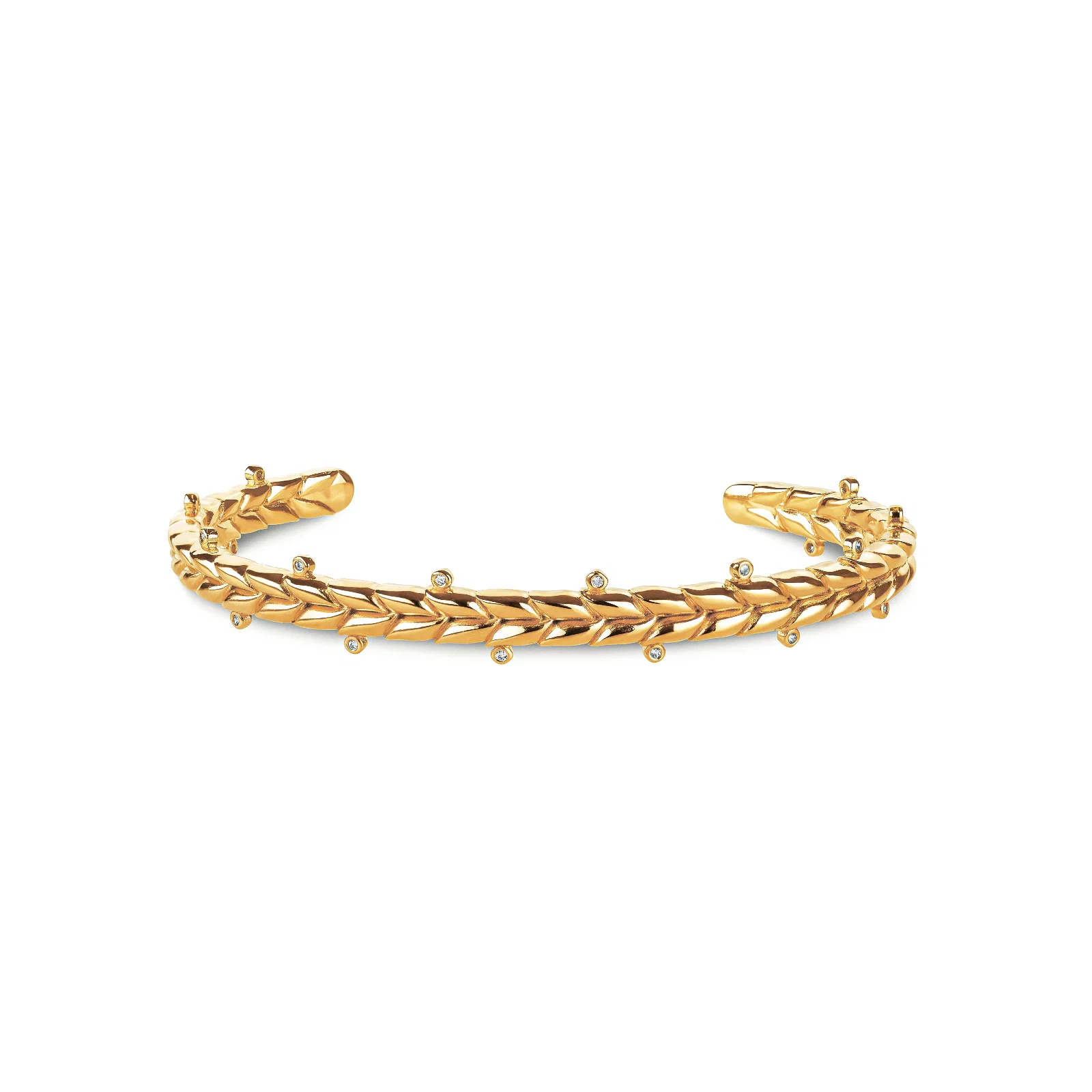 Pulseira Life Folhas em Prata 925 com Banho de Ouro 18k — imagem 1
