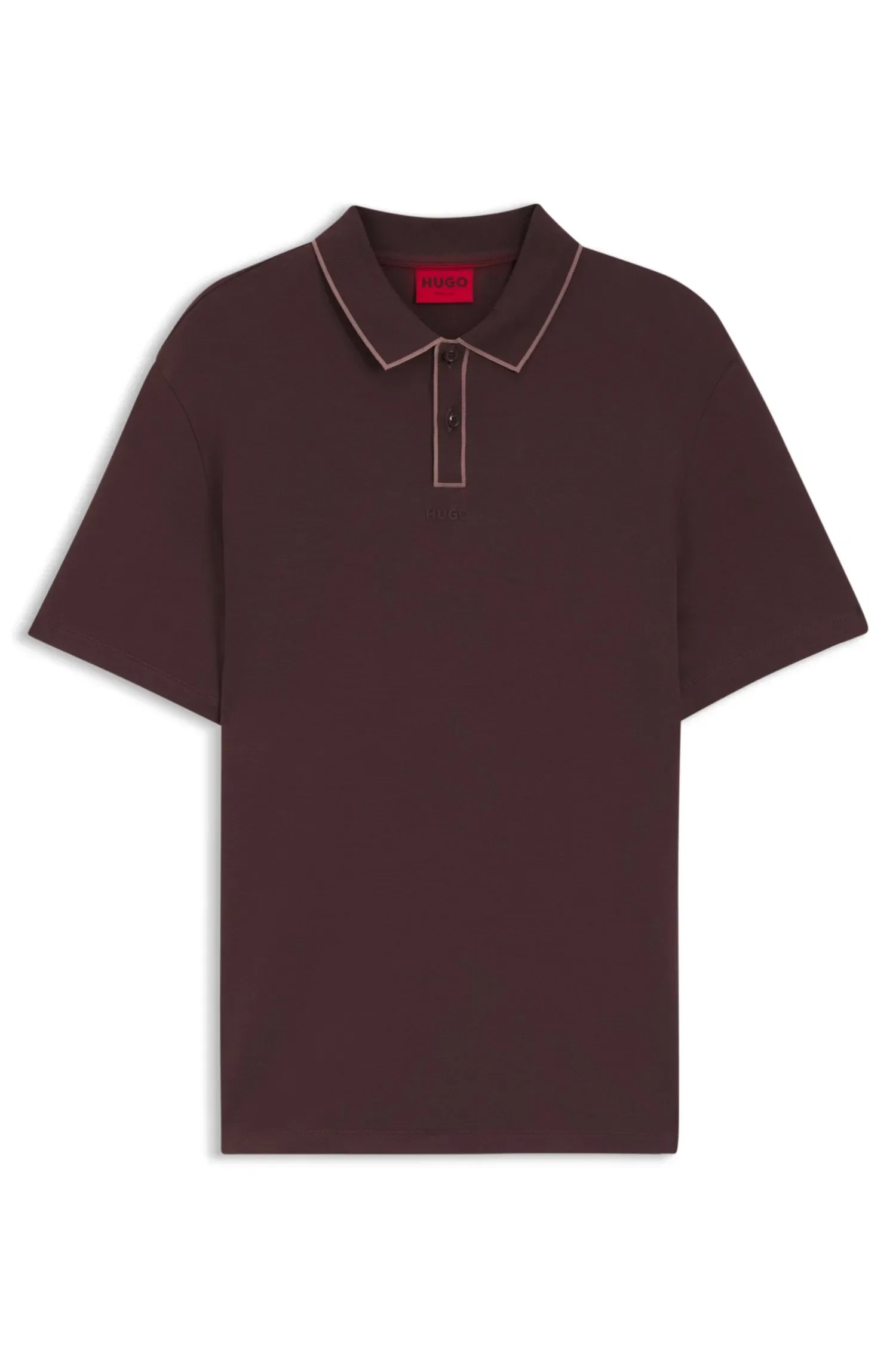 Polo Em Jersey De Algodão Com Acabamentos Contrastante