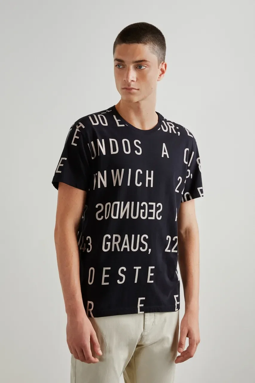 Camiseta Estampada Coordenadas