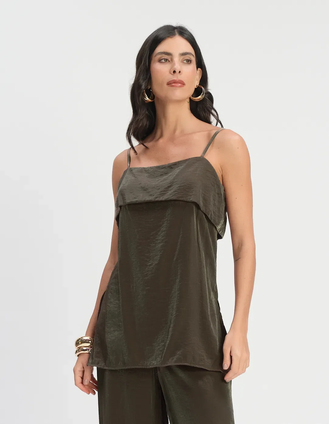 Blusa Alça Fina Pala - Verde — imagem 1