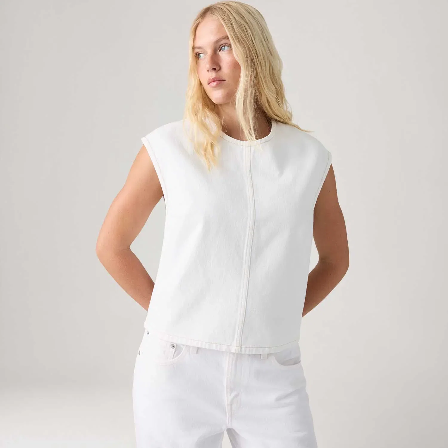 Blusa Jeans Levi's® Denin Tee Branca