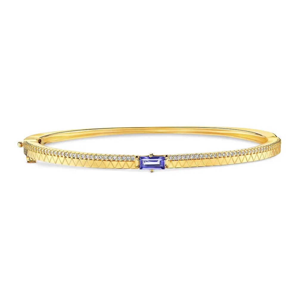 Pulseira Icona em Ouro Amarelo 18k com Tanzanita e Diamantes