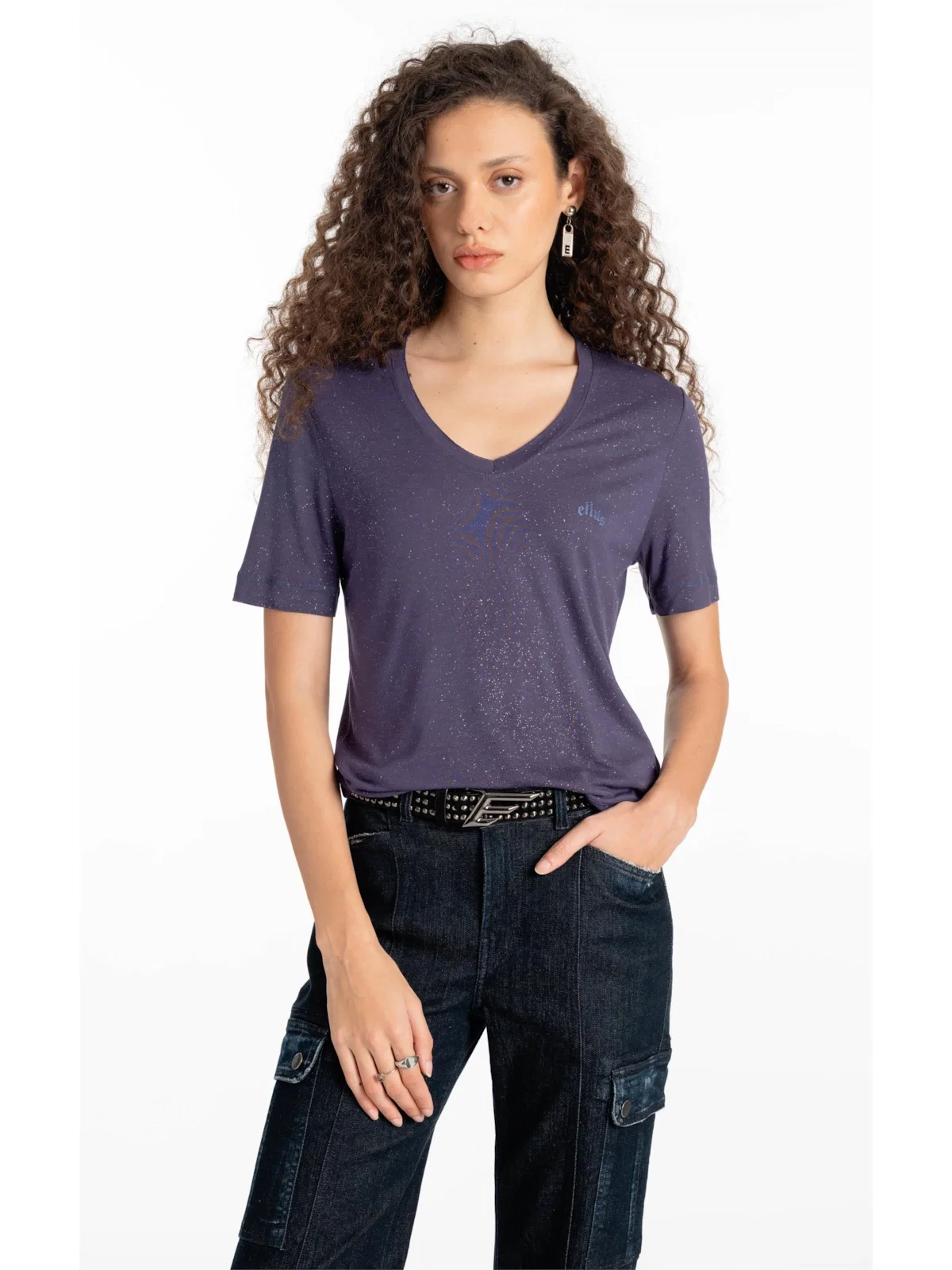 Blusa Visco Ellus Gothic New York Purple Blue — imagem 1