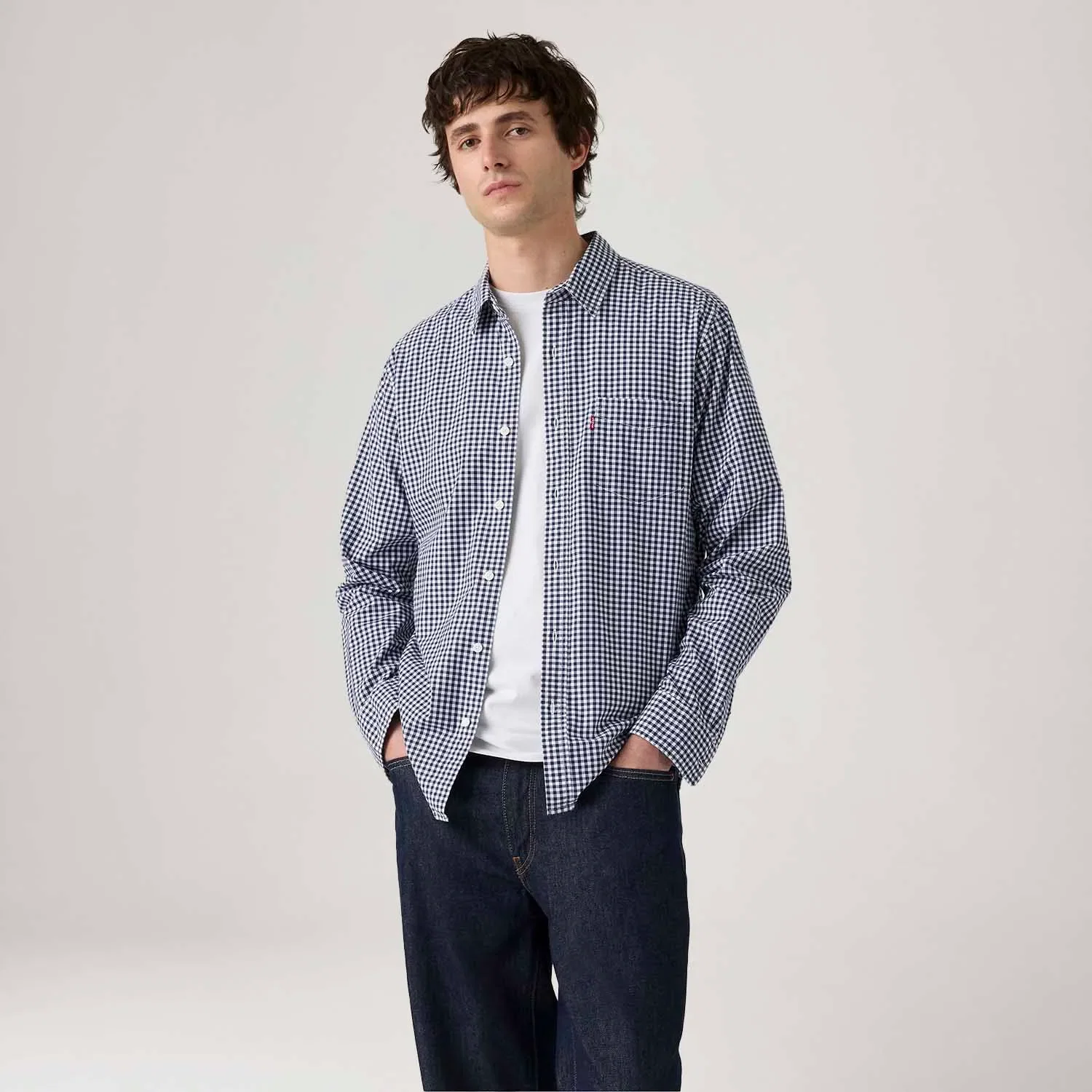 Camisa Levi's® Classic Standad Cinza Manga Longa — imagem 1