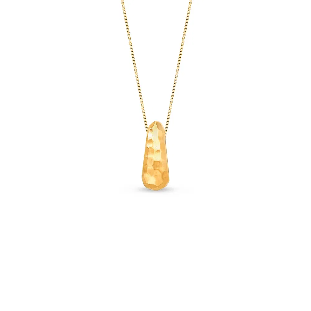 Pingente Bombe Martelado em Ouro Amarelo 18k, 12mm — imagem 1