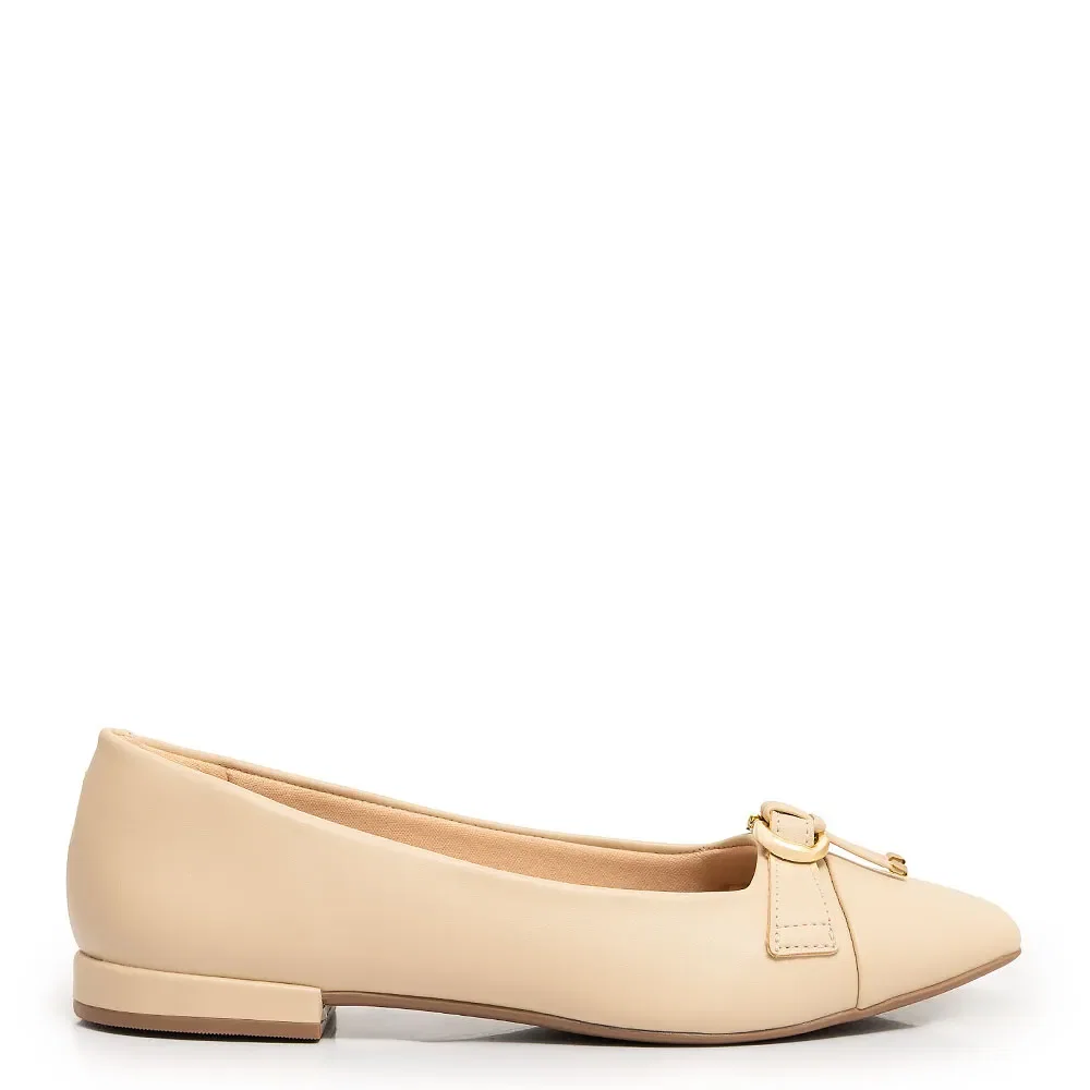 Sapatilha Off White Comfort Enfeite