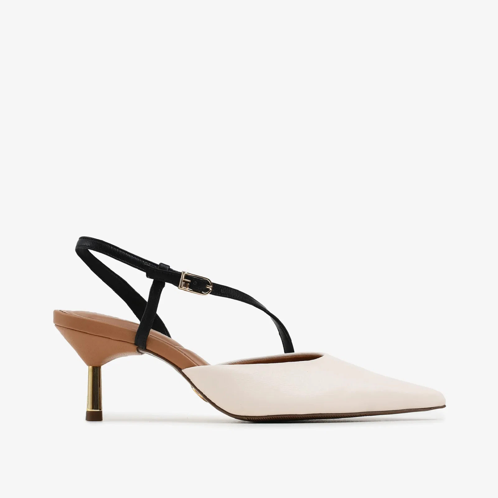 Slingback Off White Cordilheira Couro