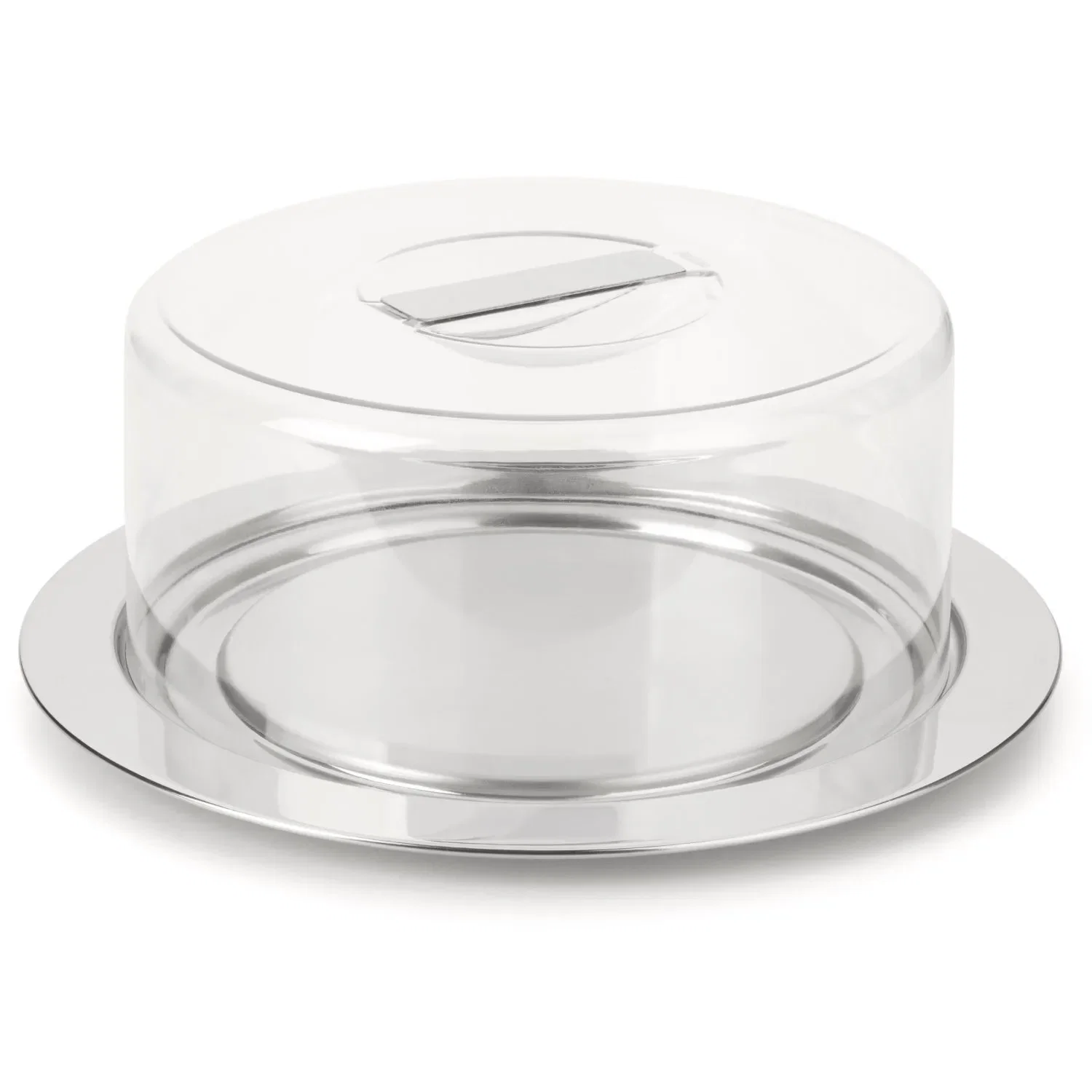 Prato com Tampa para Queijo em Inox Vision Forma