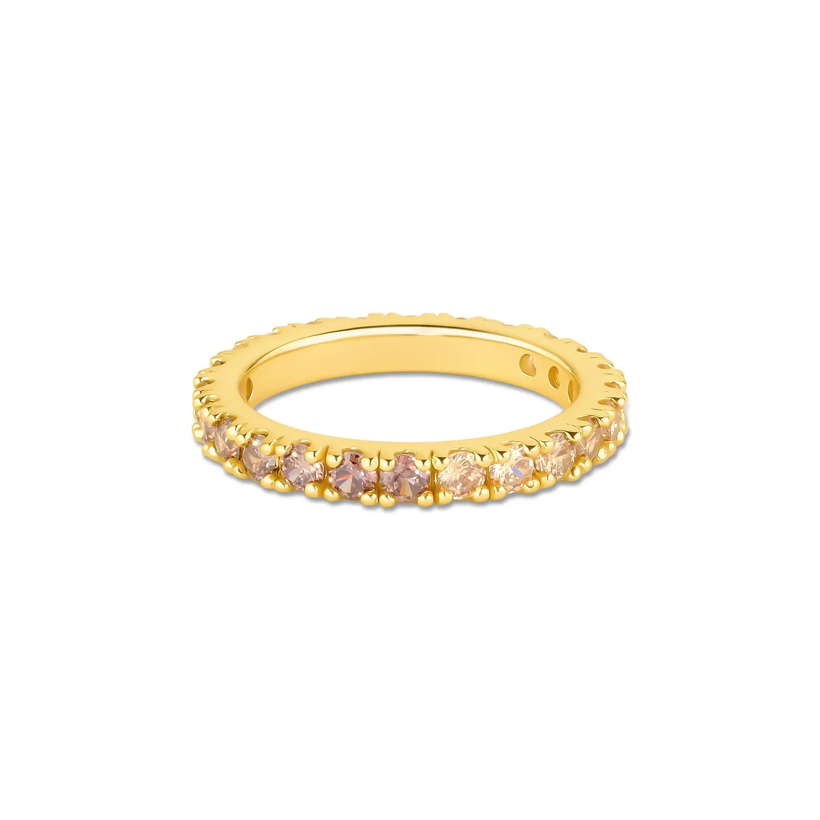 Anel Life Auba em Prata 925 com Banho de Ouro Amarelo 18k e Pedras Coloridas