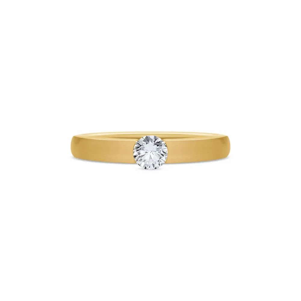 Anel Solitário Promise em Ouro Amarelo 18k com 0,35ct de Diamante — imagem 1