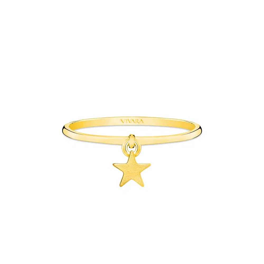 Anel Teens Estrela em Ouro Amarelo 18k — imagem 1