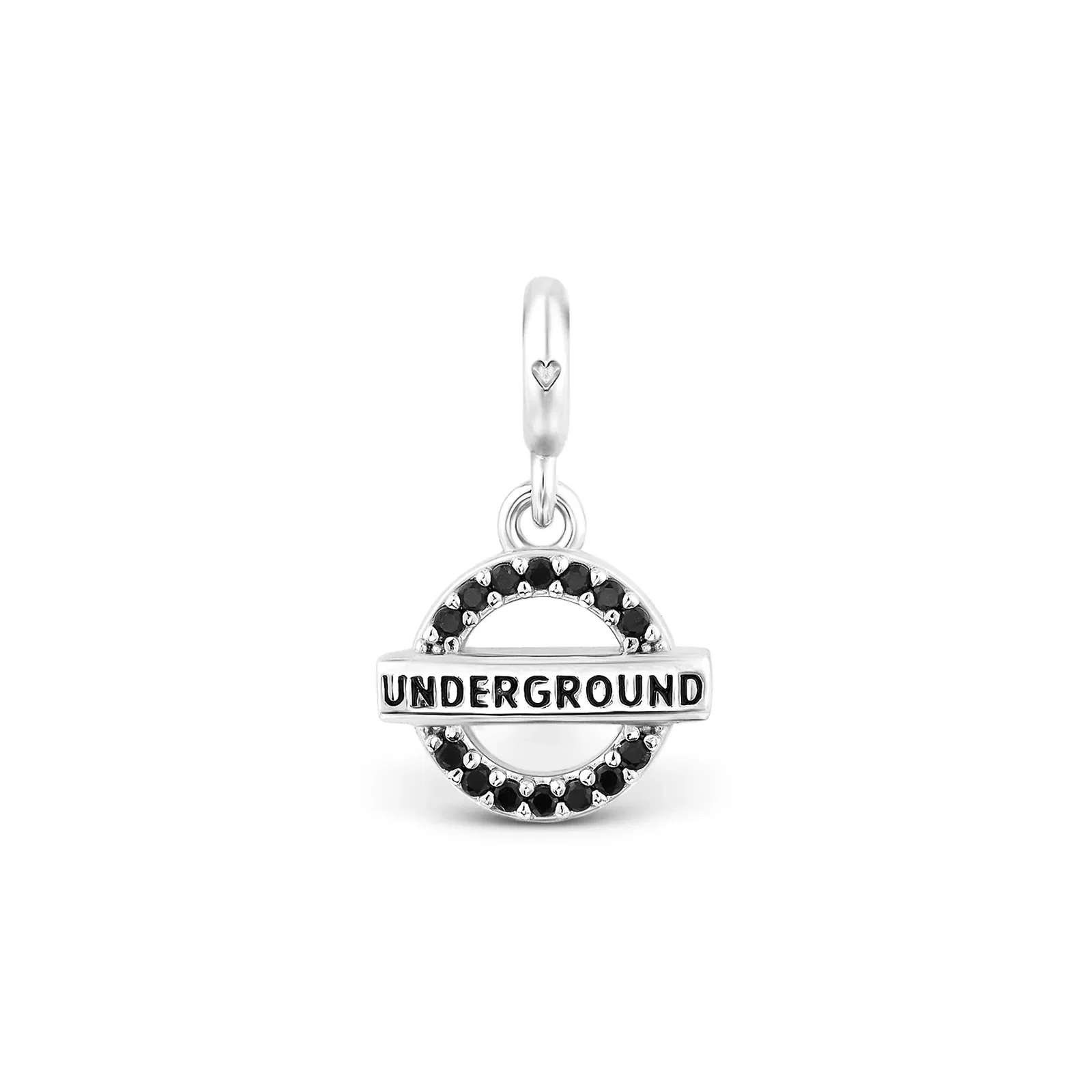Pingente Life Viagem Underground em Prata 925 com Pedras Preta — imagem 1