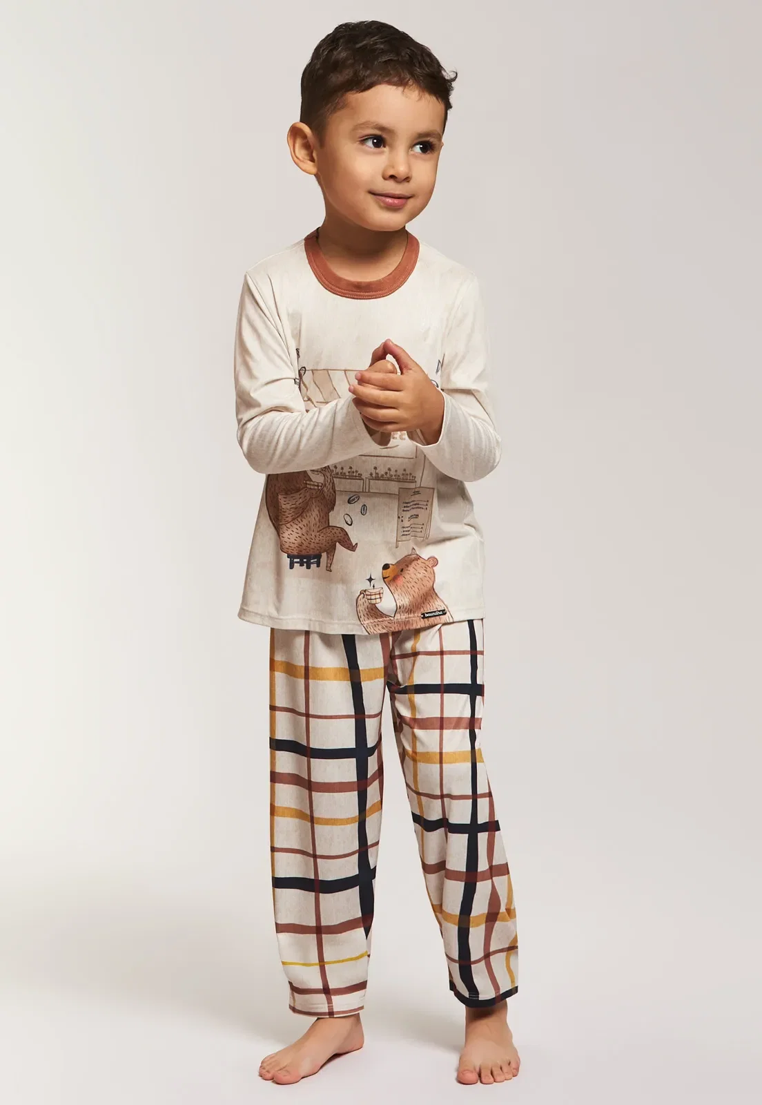 Pijama Infantil Viscose e New Skin Baunilha