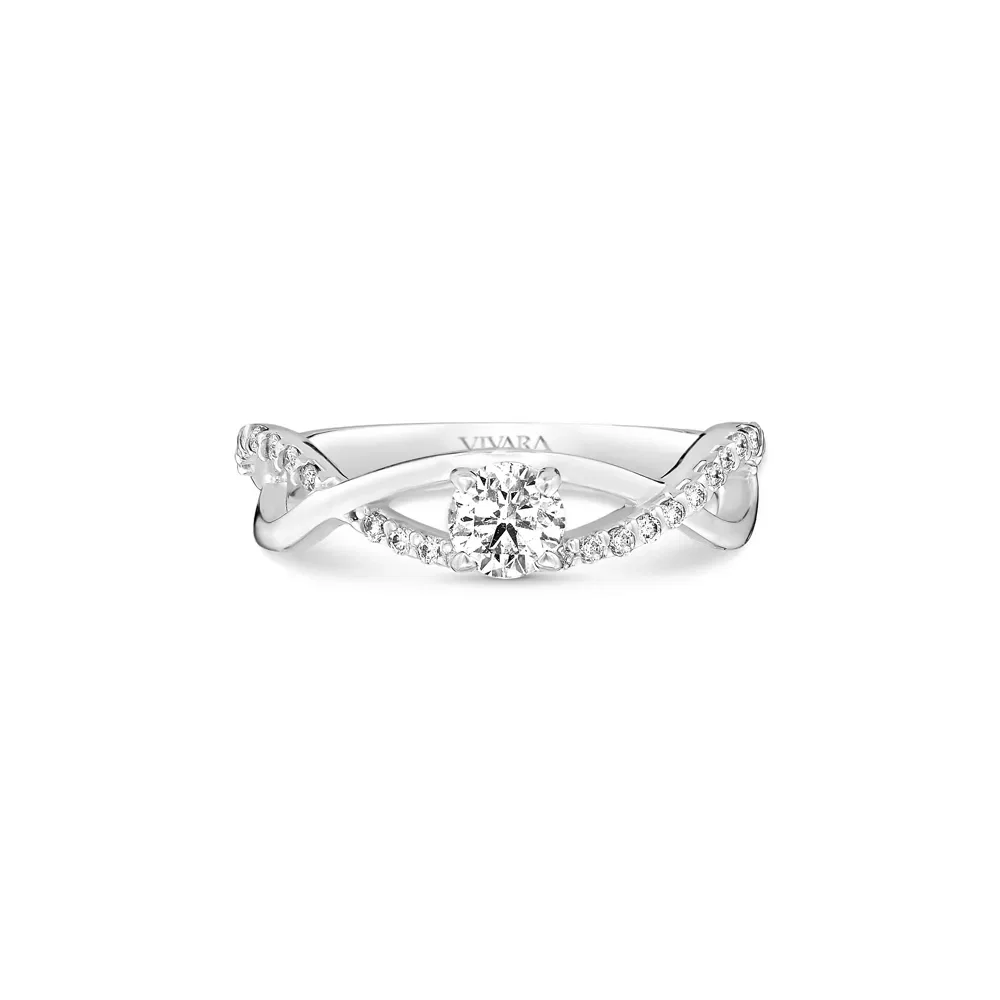 Anel Solitário Infinity em Ouro Branco 18k com 0,38ct de Diamante — imagem 1