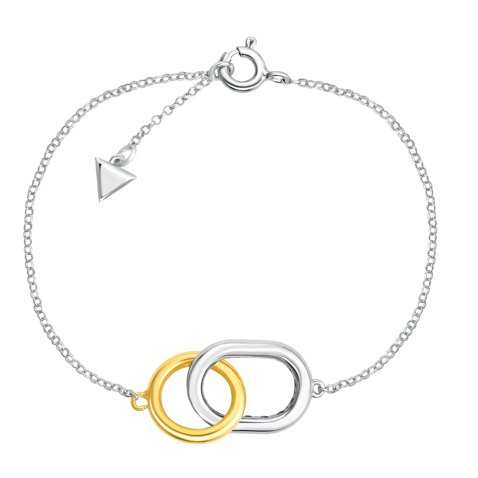 Pulseira Duetto em Prata 925 e Ouro Amarelo 18k