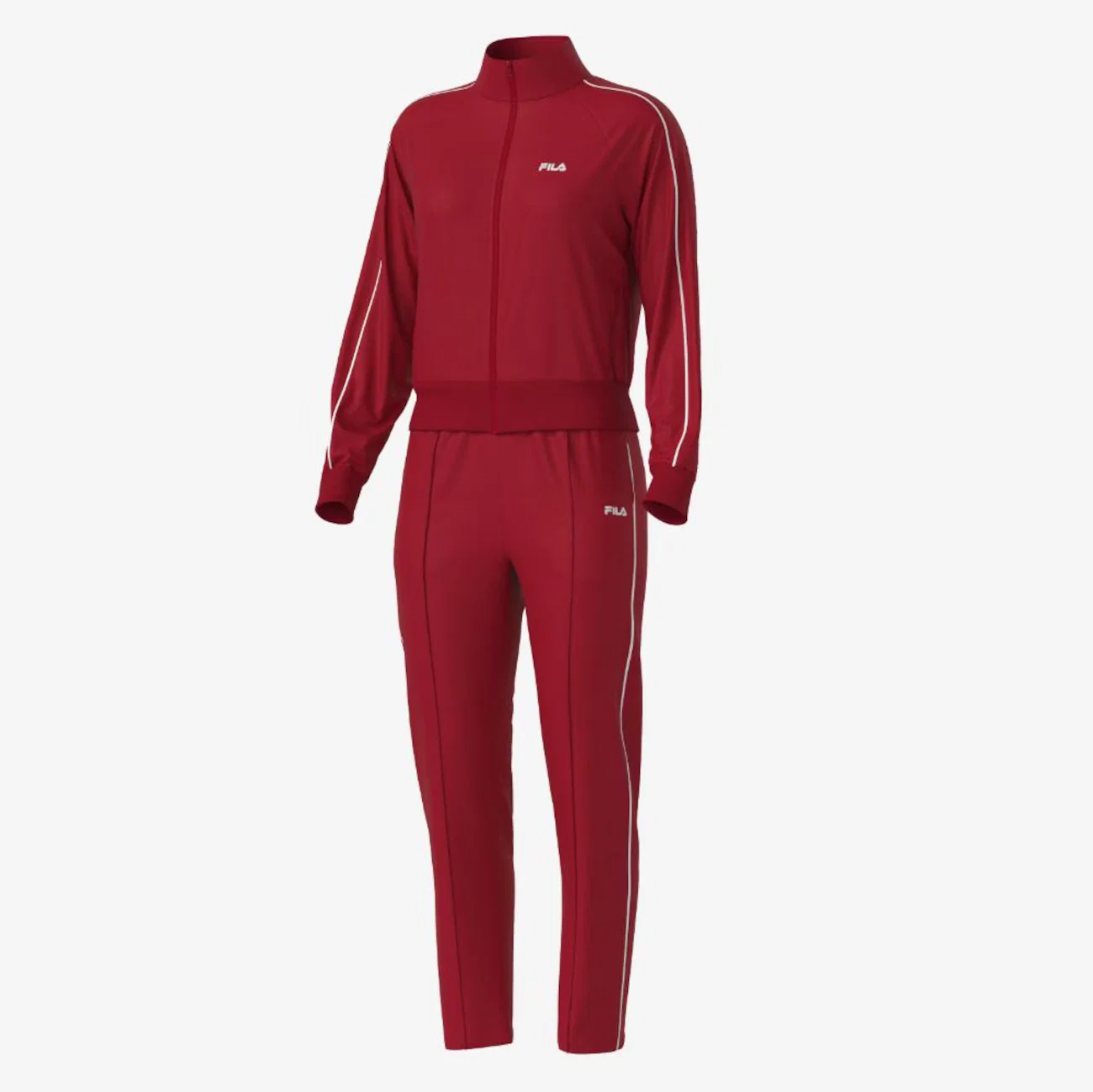 Agasalho Fila Classic Icon Feminino Jaqueta Calça Slim