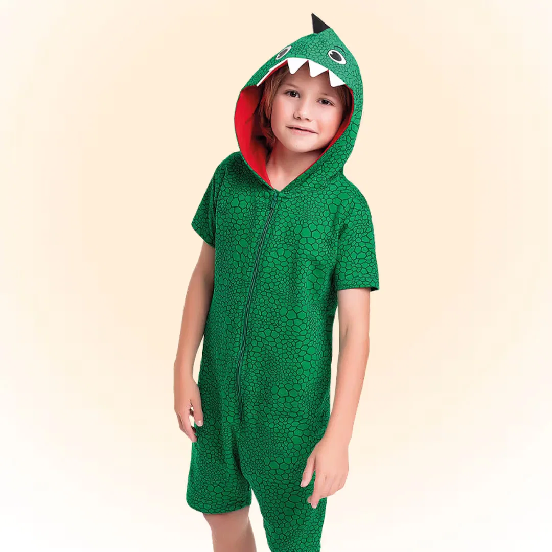 Kigurumi dinossauro em moletinho — imagem 1