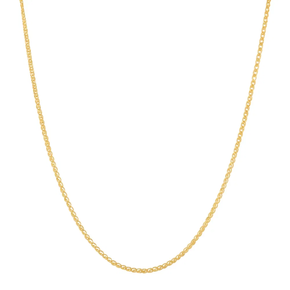 Corrente Espiga Dupla em Ouro Amarelo 18k, 40cm — imagem 1