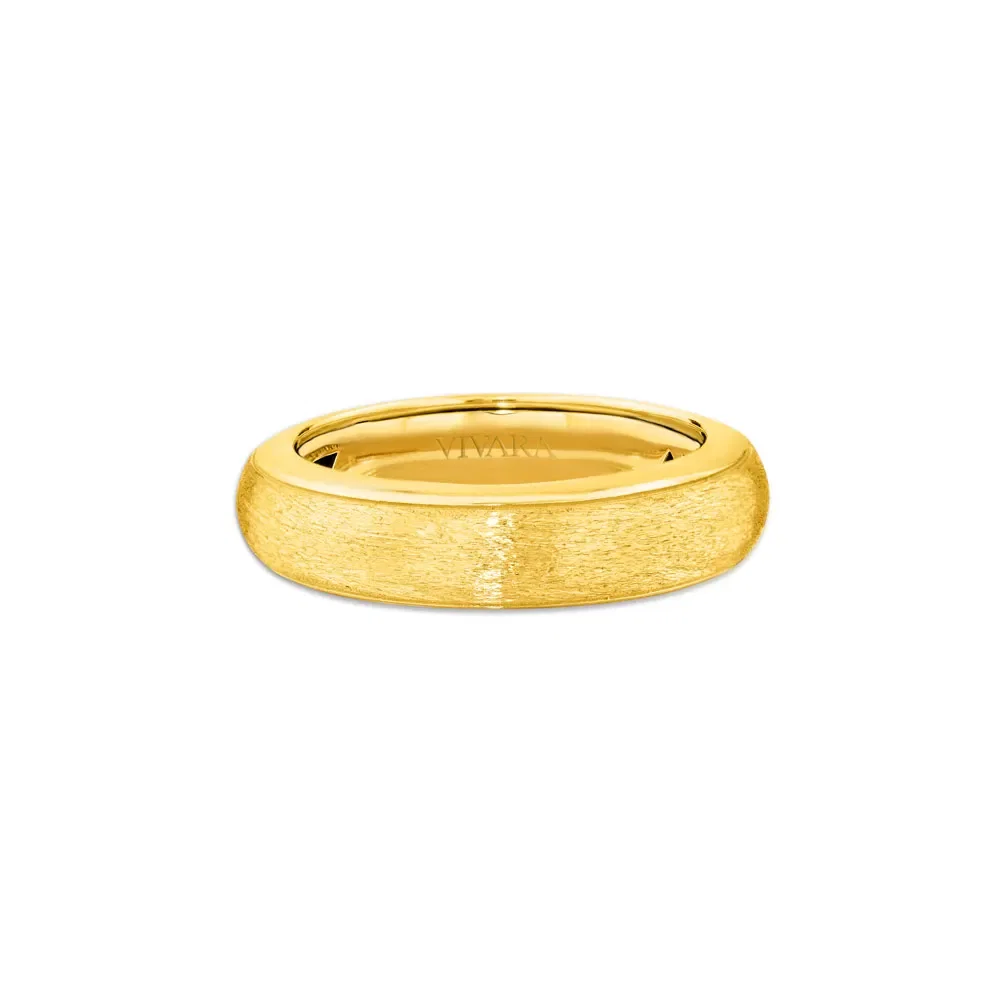 Anel Allure Escovado em Ouro Amarelo 18k