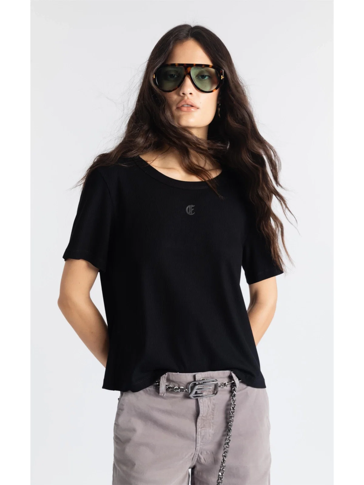 Blusa Rib Gothic Slim Preto