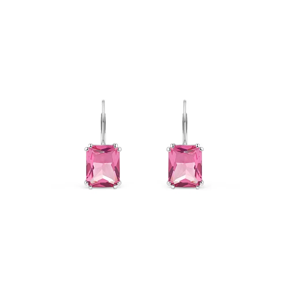 Brinco Life Royal em Prata 925 com Pedra Rosa — imagem 1