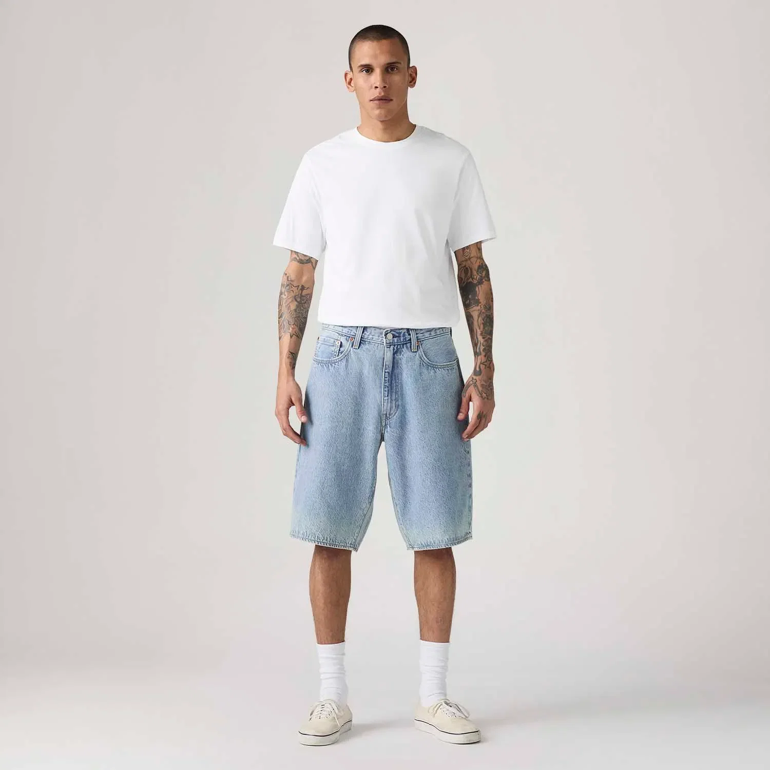 Bermuda Jeans Levi's®478® Baggy Lavagem Clara