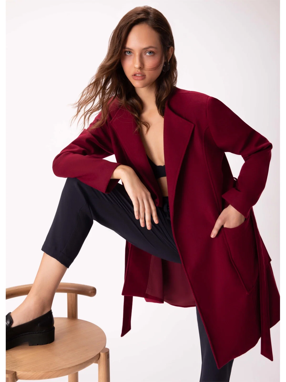Casaco Like Overcoat Vinho