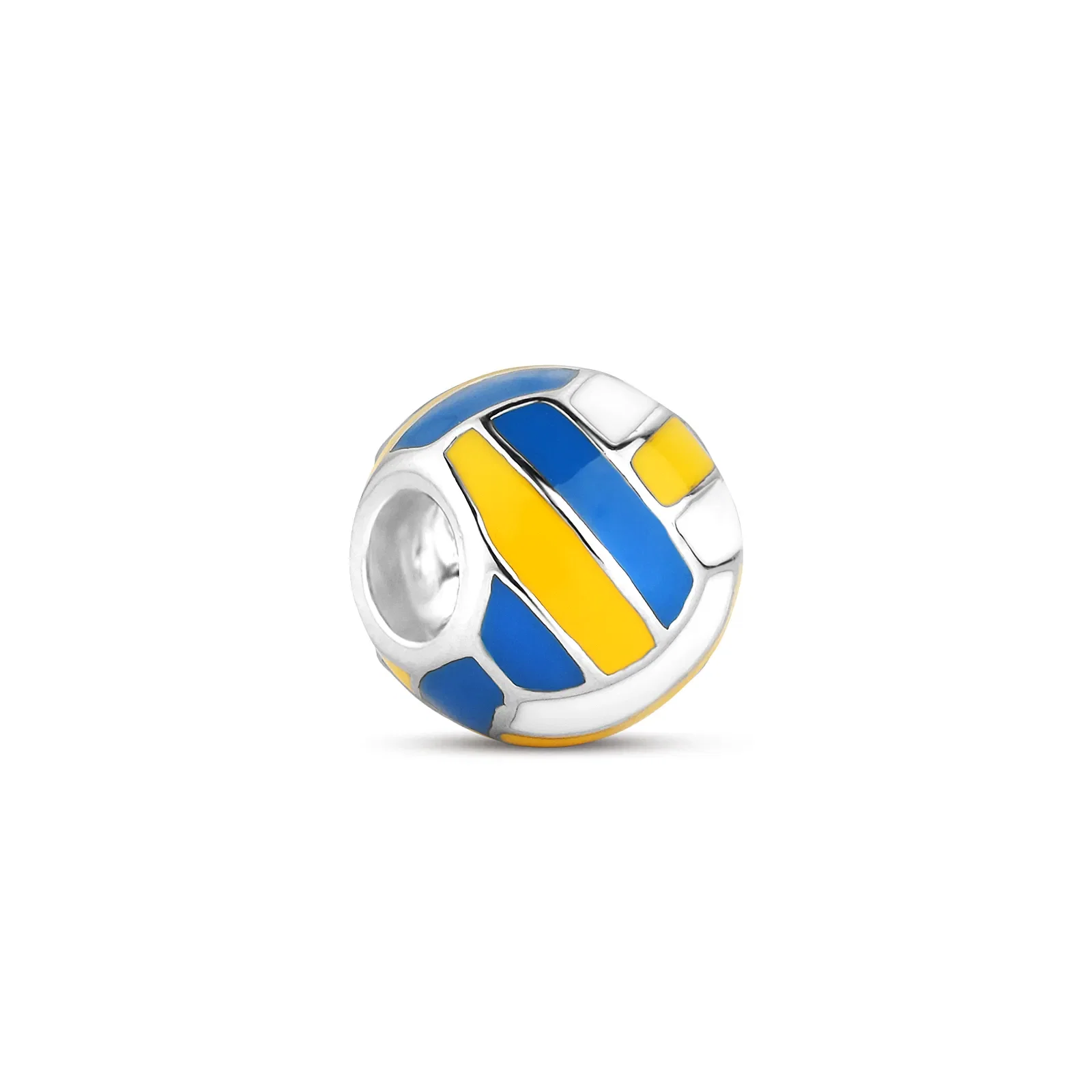 Separador Life Esporte Bola de Vôlei em Prata 925 com Esmalte